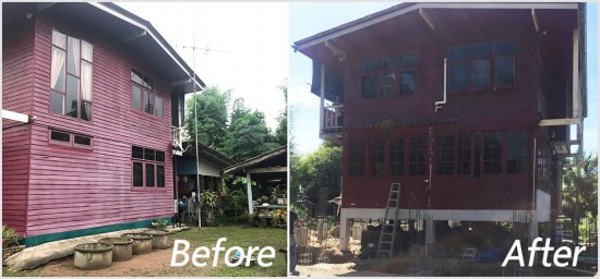 การยกบ้าน ดีดบ้าน